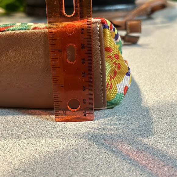 Lily Bloom- Floral Purse w/Leather Strap & Accents; 2 deep top & 1 side pockets - Picture 9 of 9